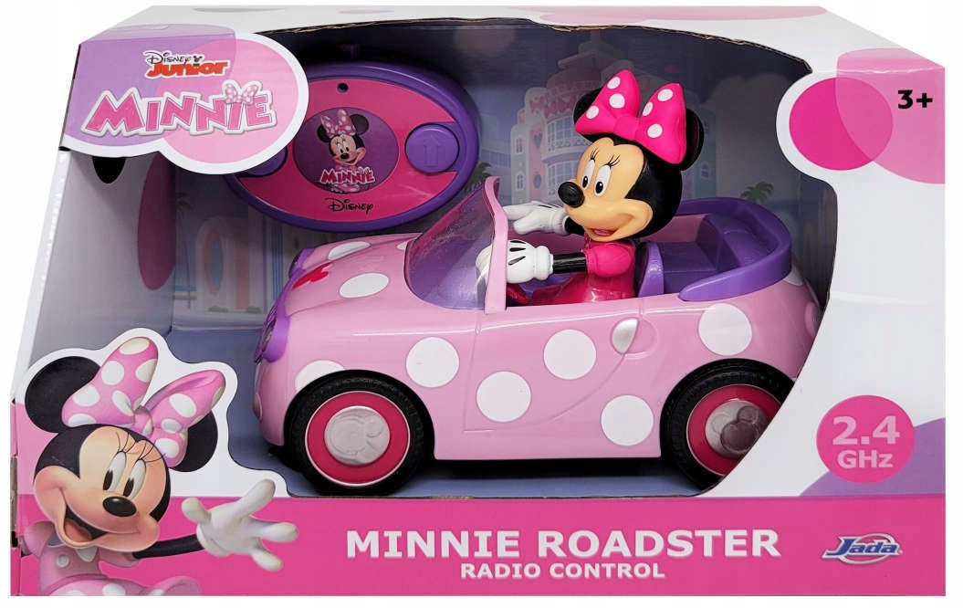 Minnie Mouse na diaľku riadená ružová kabriolet RC 3074001