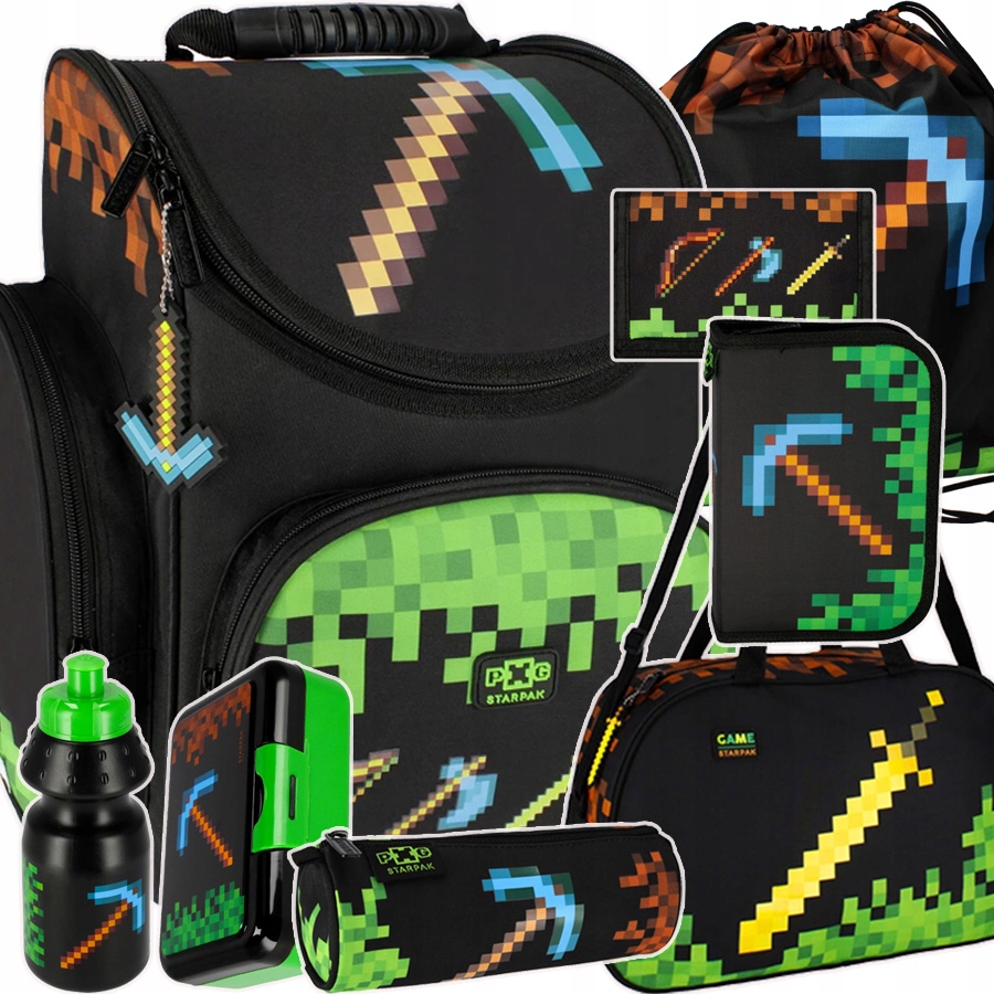 Aktovka - Najväčší 7EL Minecraft School Schoolbag