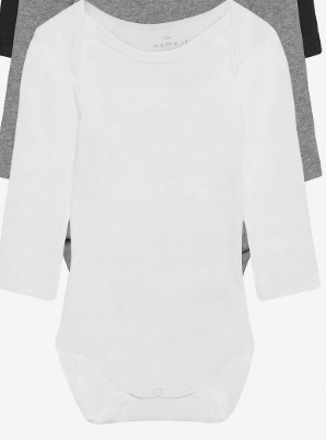 Detské body - Dlhá -sleeved Bodyson Cotton Name It veľkosť 80 pripevnená západkou