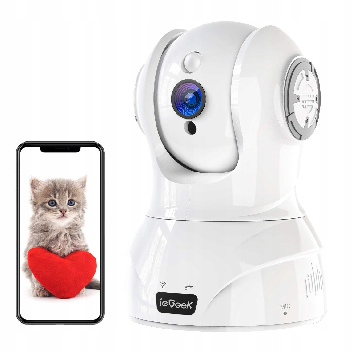 Elektronická opatrovateľka IEGEEK Nanny Electronic Camera WiFi 5MP biela