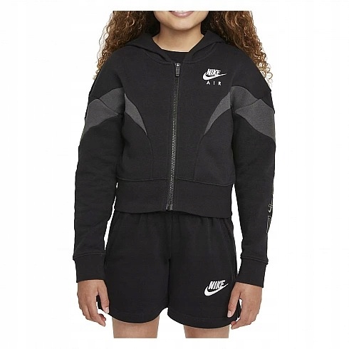 Mikina - Detská mikina Nike 137 s dlhým rukávom čierna, šedá