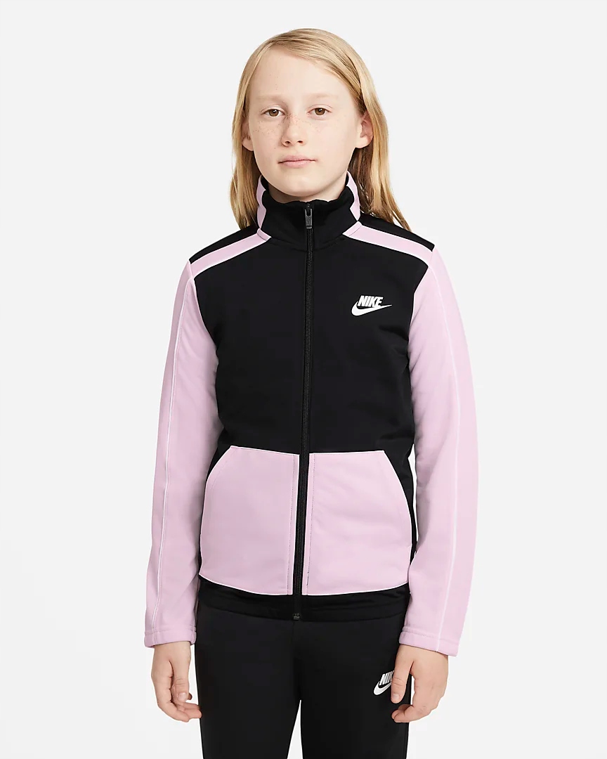 Mikina - Detská mikina Nike 147 s dlhým rukávom, ružová