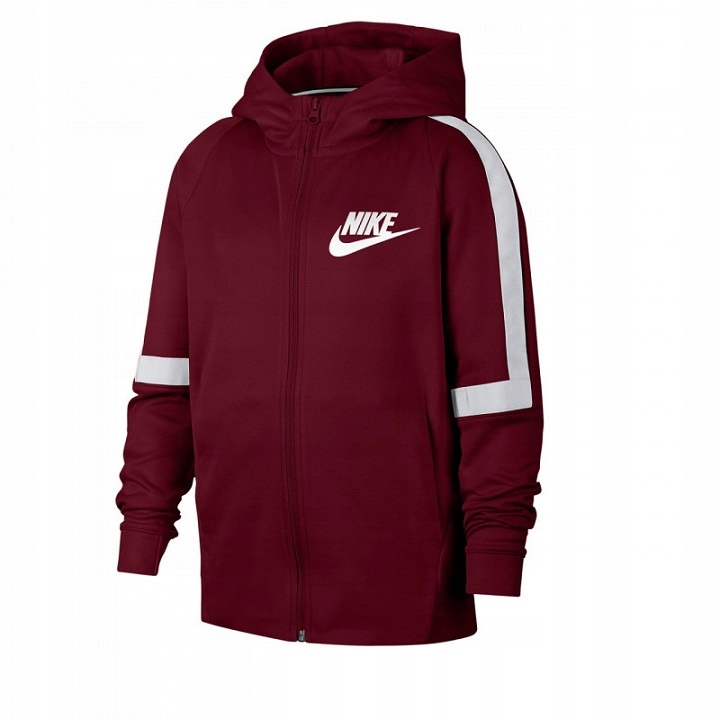 Mikina - Nike Detská mikina veľkosti 10 s dlhým rukávom červená