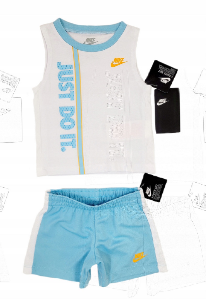 Nike 74 biela, modrá, oranžová