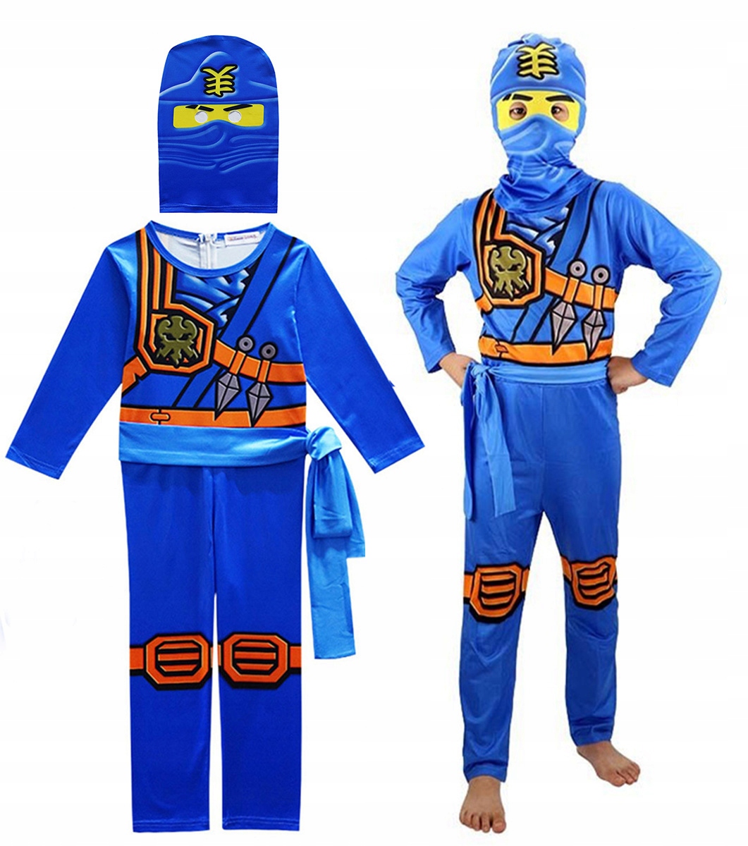 Kostým pre chlapca- Ninja Dress Massguise Ninjago Jay 104/110
