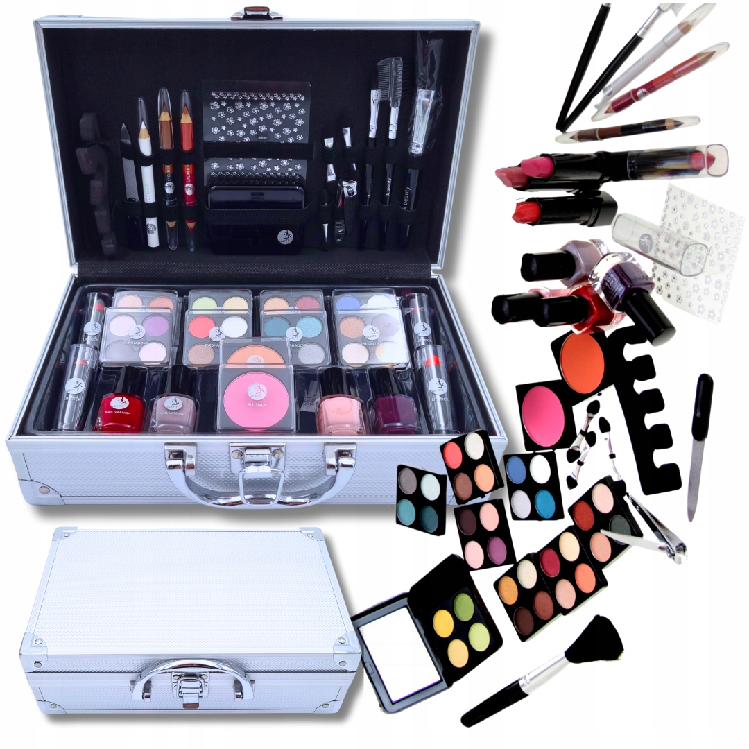 KOZMETIKA MAKEUP DARČEKOVÝ BOX PRE JEJ DCERU 6-16 ROKOV VEĽKÁ SADA 48 EL