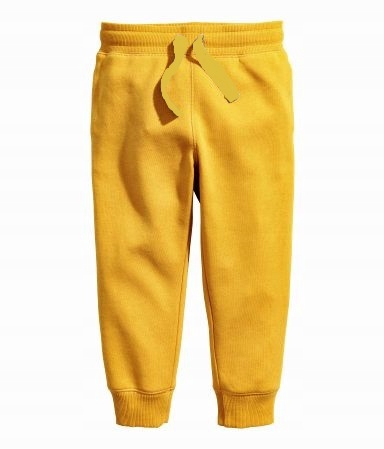 H&M 98 tepláky žlté nohavice