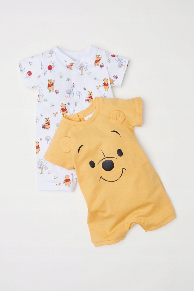 Dupačky - Detské overalky H&M 56 biele, čierne, červené, žlté
