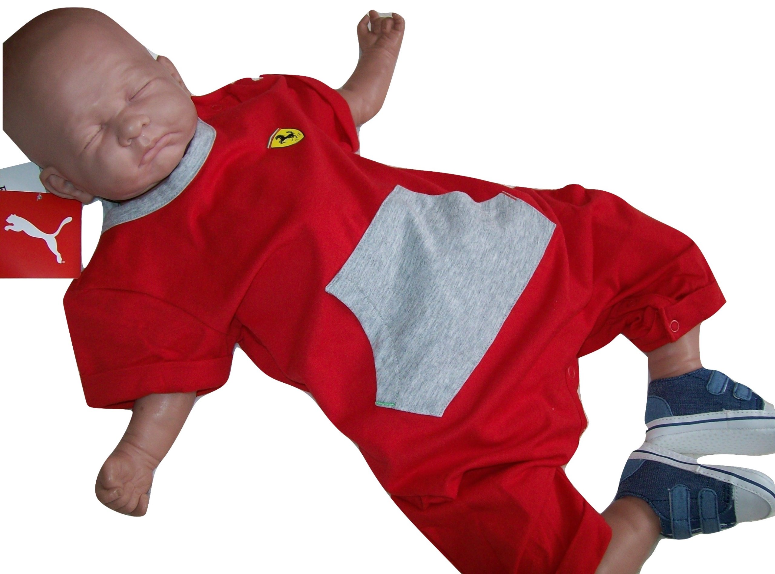 Dupačky - Baby Rampers Puma 68 Červená, šedá