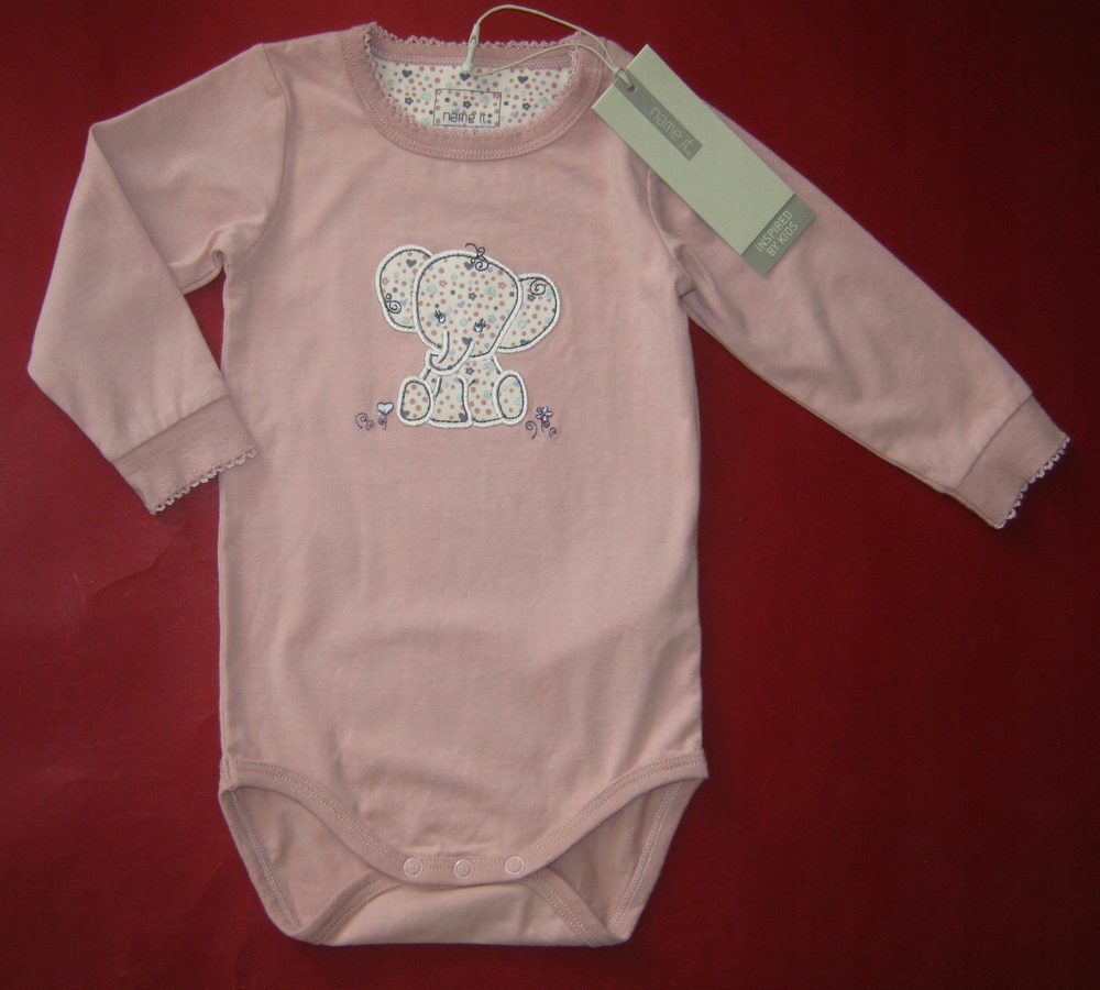 Detské body - Dlhá -sleeved Bodyson Cotton Name It veľkosť 68