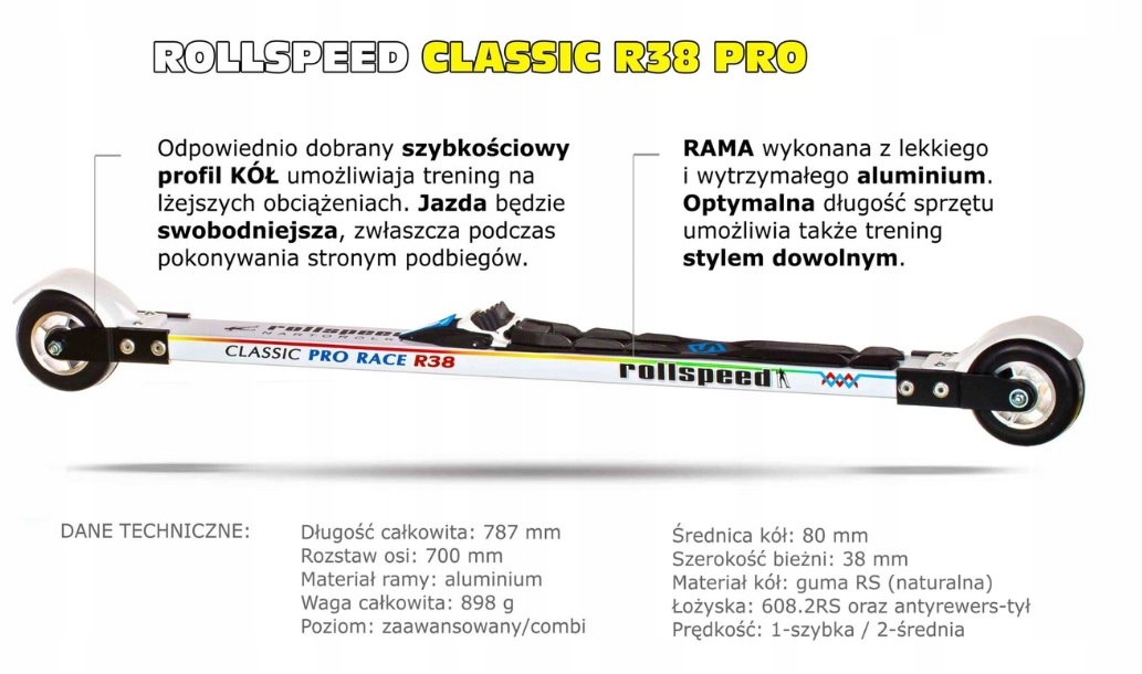 RollSpeed Rs 38 Pro Combi lyžiarske lyže, lyže