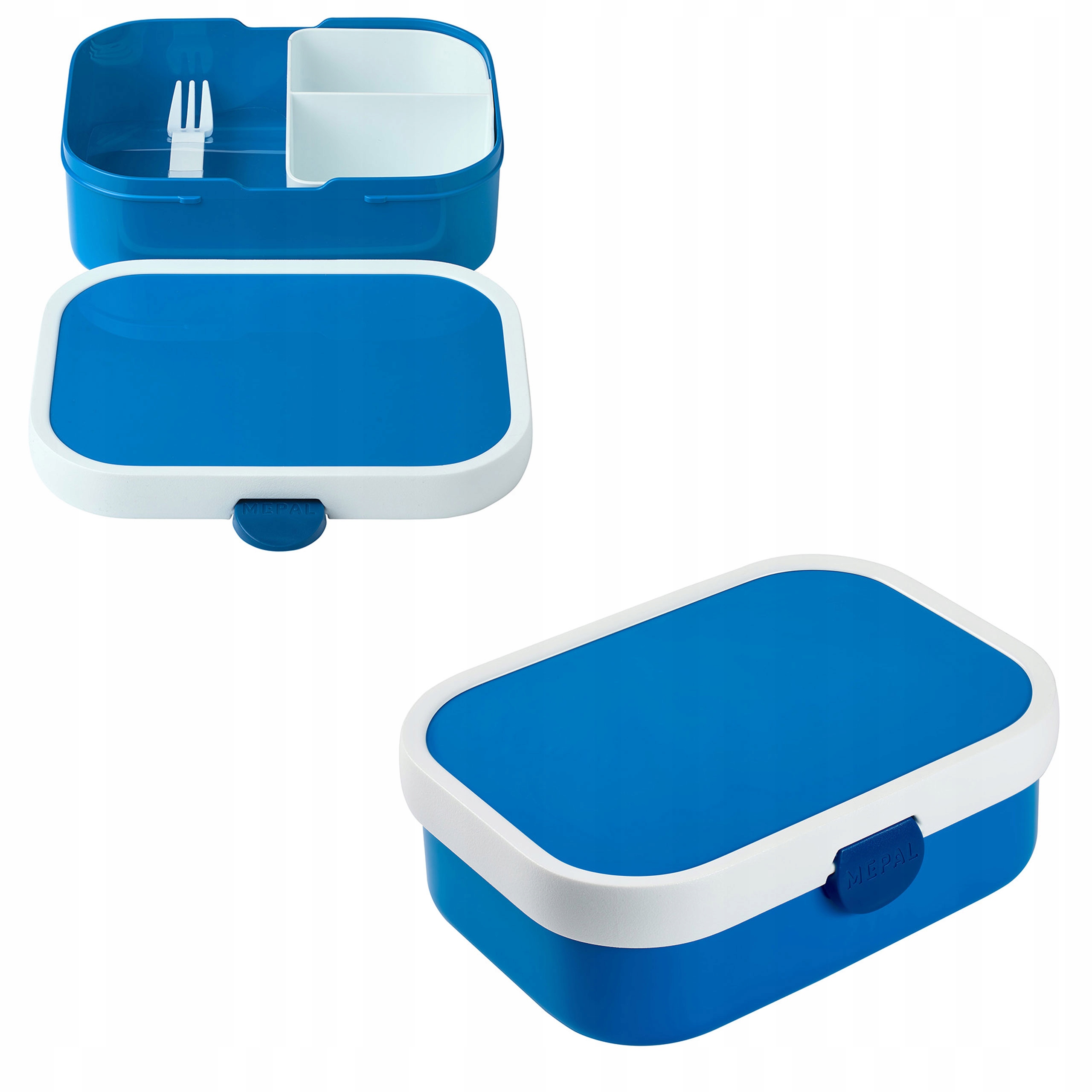 Detský desiatový box, fľaša - Blue Lunch Box s priehradkami MPAL 750 ml