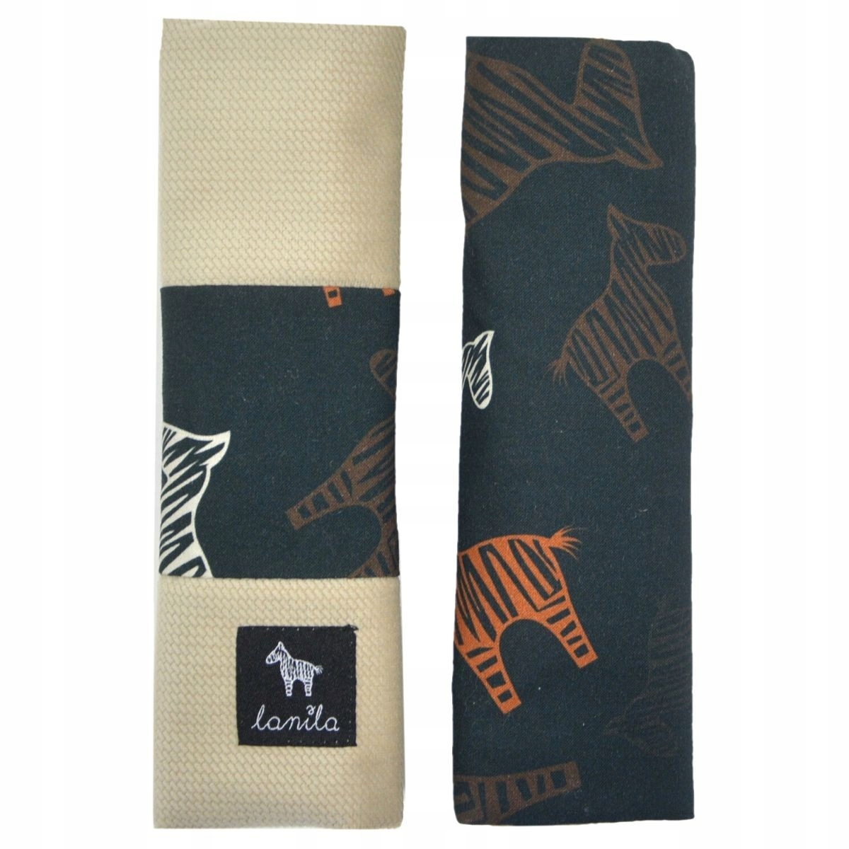 Podložka do kočíka - Latte Follow the Zebra Velvet chrániče pásov