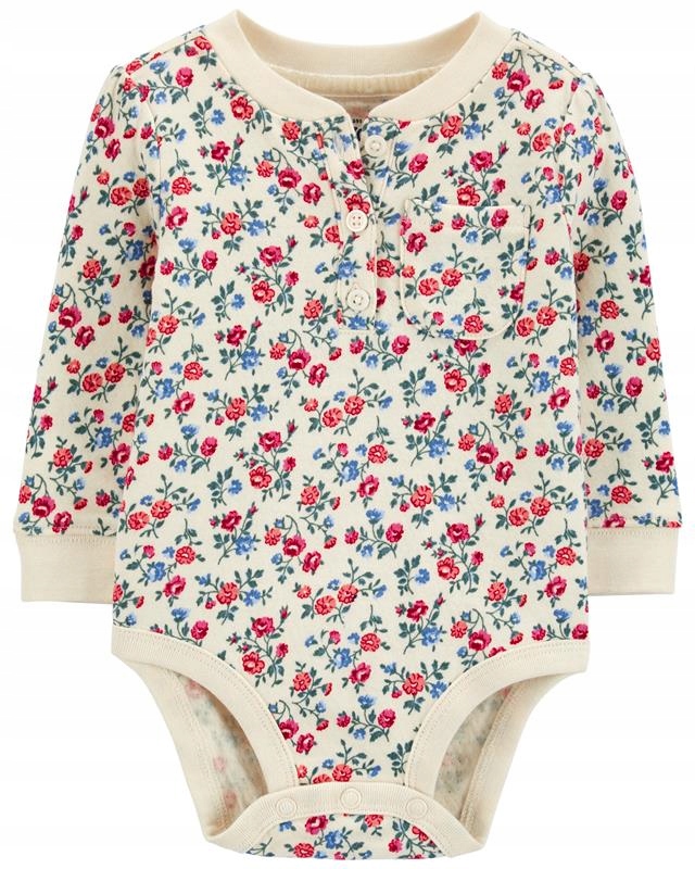Detské body - Bavlna s dlhým rukávom tela Oshkosh B'gosh Veľkosť 72 pripevnená gombíkmi
