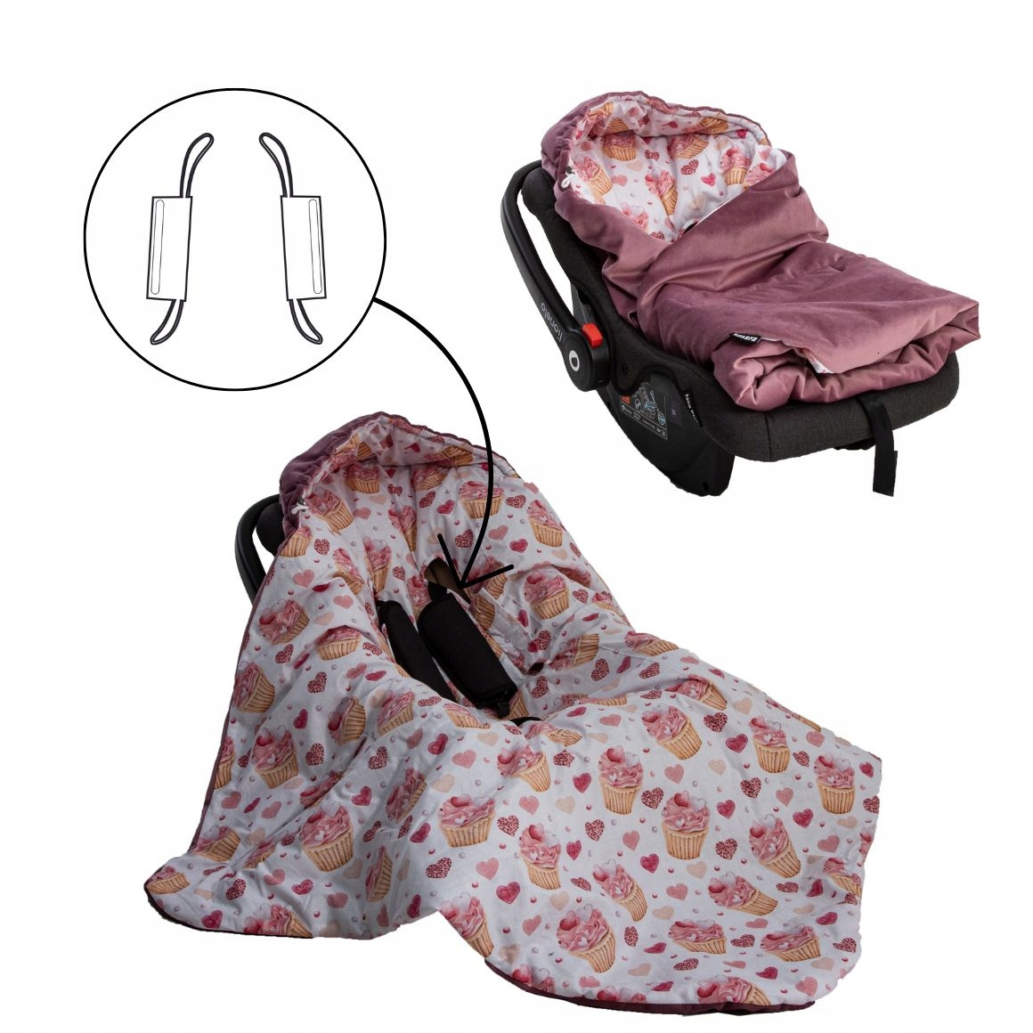 Spací vak do kočíka - Swaddle, prikrývka, spacák na autosedačke a kočík