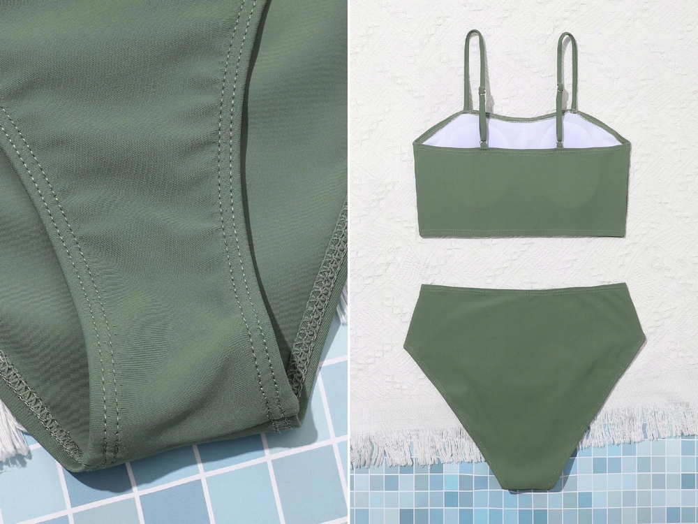 Detské plavky - Dva kusy Shein outfit 150 khaki