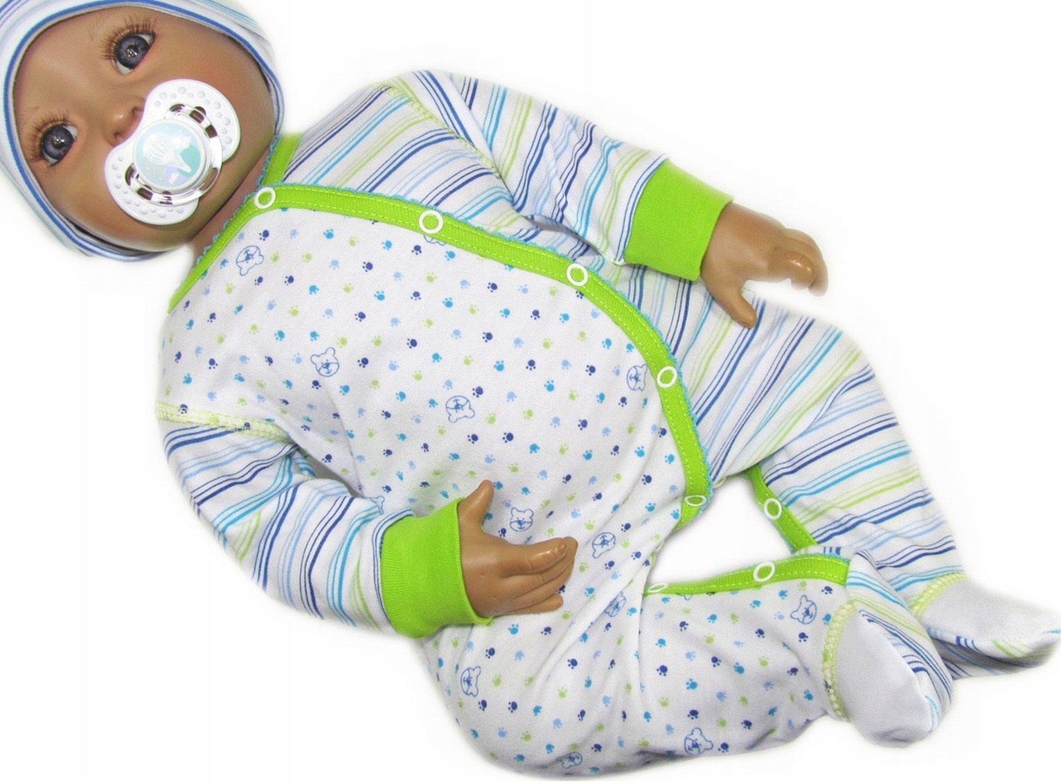 Dojčensky overal - PAJACYK Kaja-Baby 56 biela, námornícka modrá, modrá, zelená