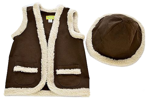 Kostým pre chlapca- Pastuszek Vest + Hat 140 Narodenie, oblečenie