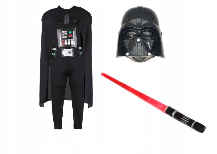 Kostým pre chlapca- Cape + Vader Mask + Light Sword