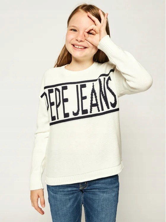 Detský sveter - Pepe Jeans 10 biely sveter