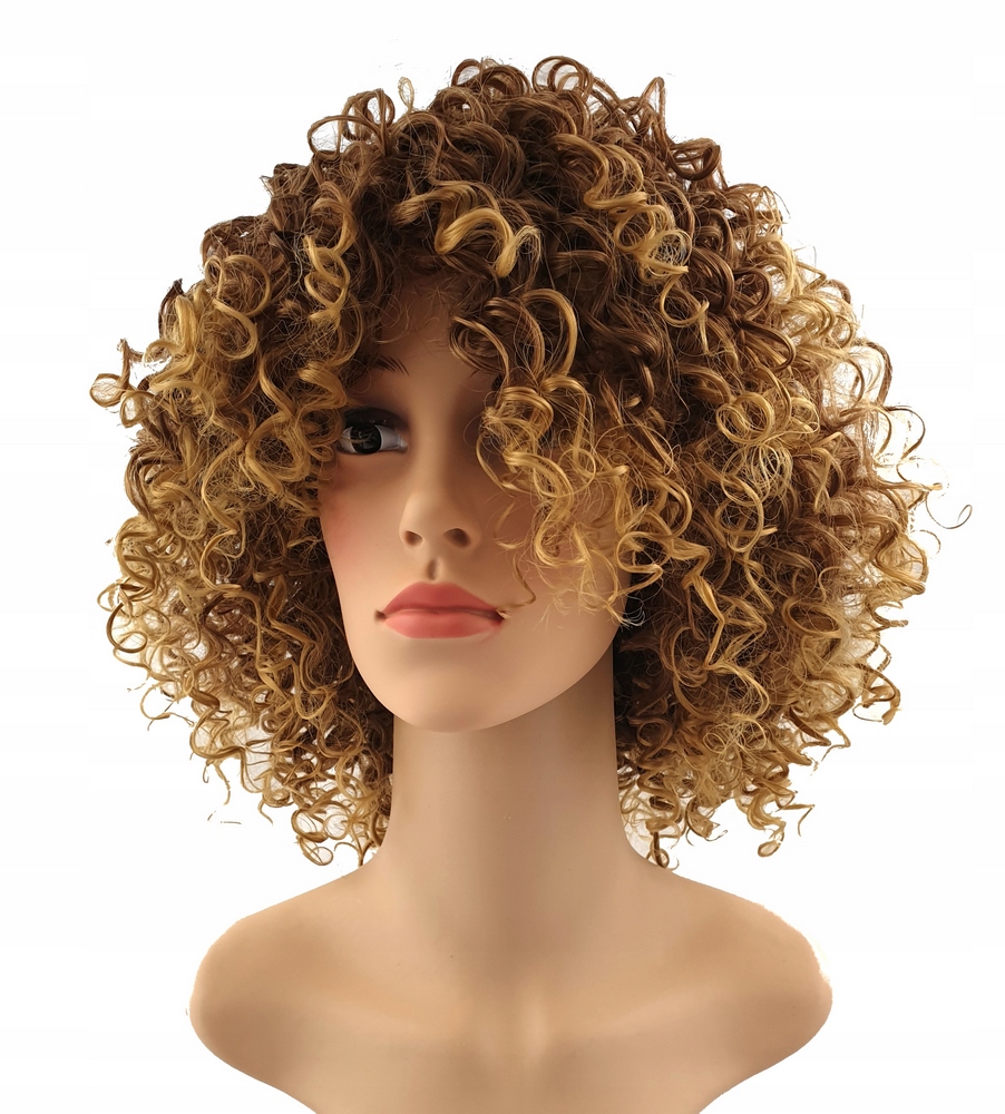 Kostým, maska - Parochňa Afro Curly Curly Cosplay glam rock blond c