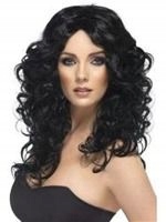Kostým, maska - Parochňa čierna pôvab brunetka dlhé vlasy