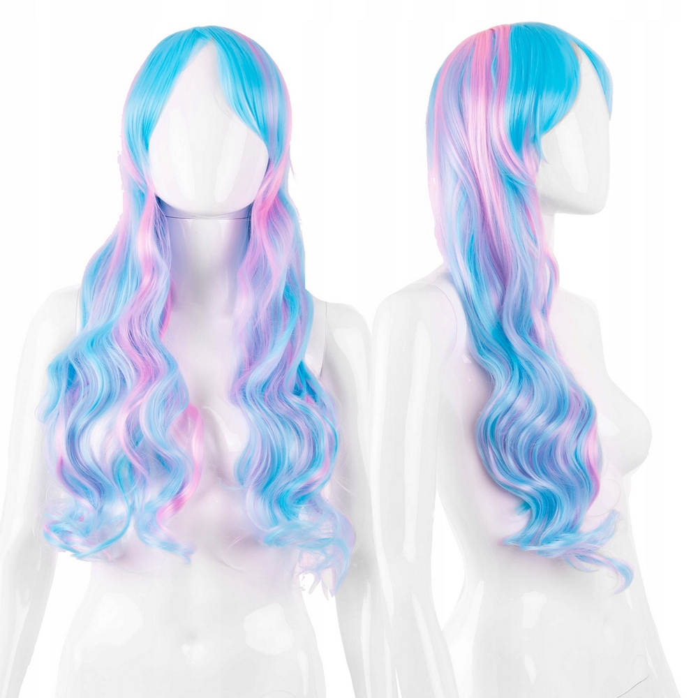 Kostým, maska - Peruka Loki pastel Pink Blue Cosplay