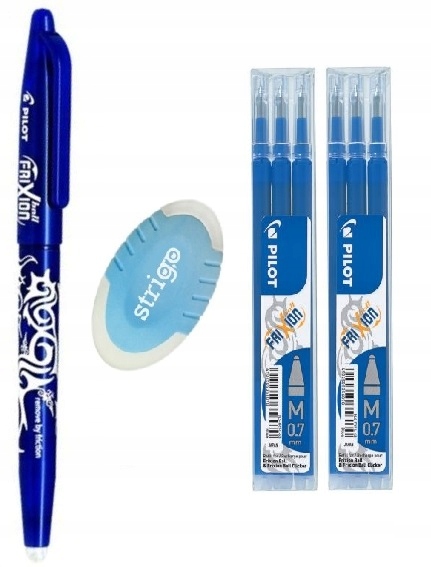 Pilot Frixion Feather Pen 0,7 + 6 vložky + Eraser