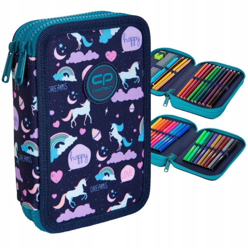 Školský peračník - Coolpack 2 Copier Cencil Case Jumper 2 Unicorn 35el.