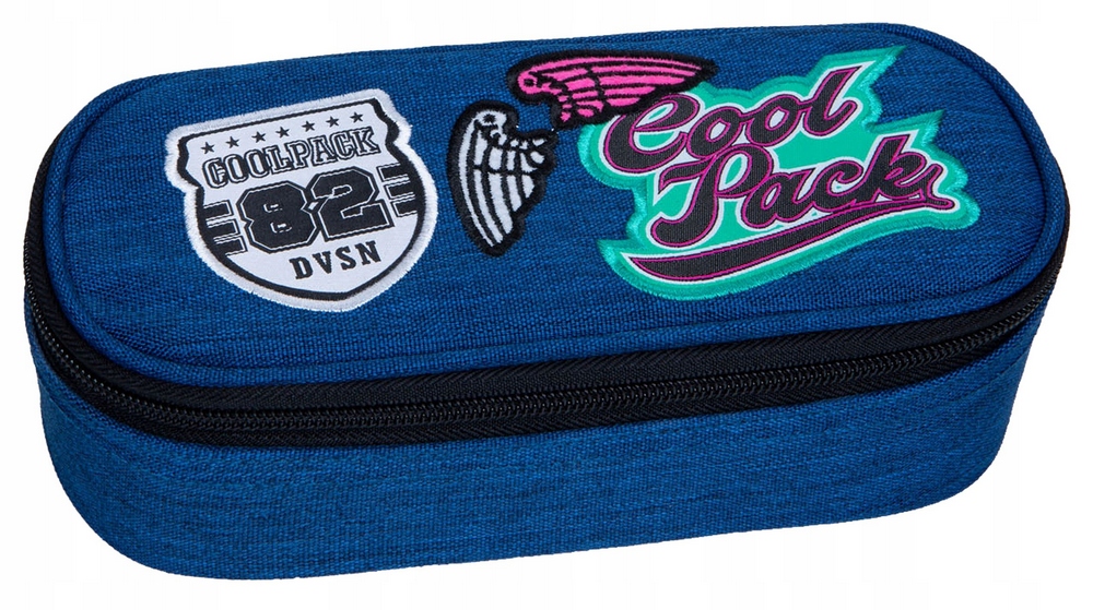Školský peračník - Coolpack Campus Cencil Cascil Blue Cp Patches puzdro