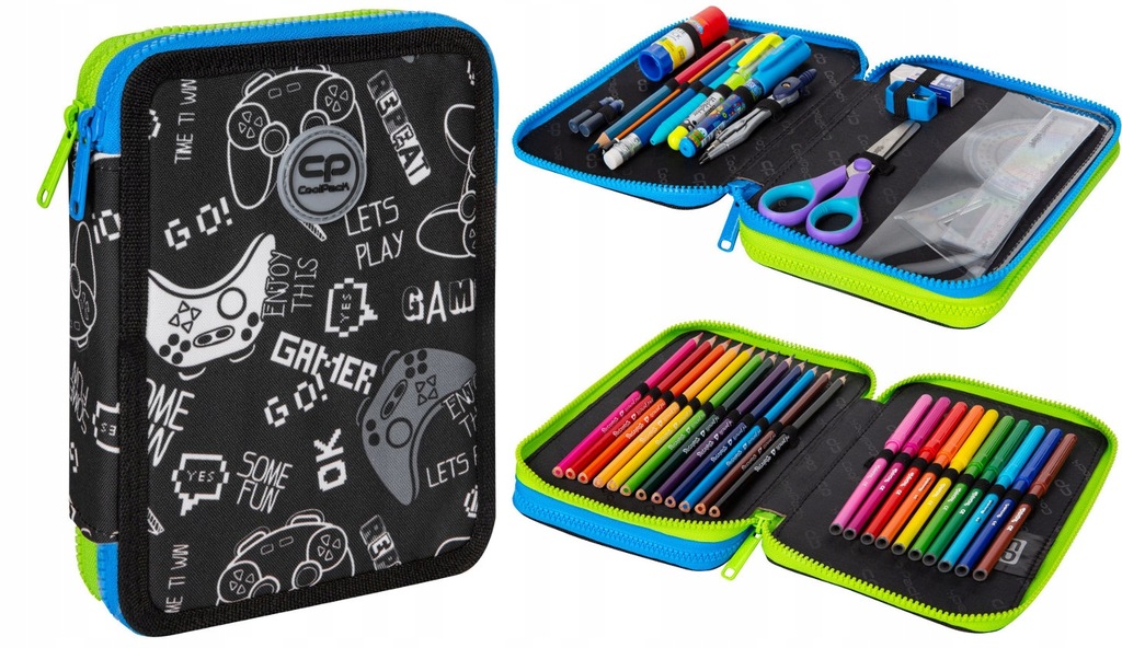 Školský peračník - Cencil Case Game Over Pads Jumper XL Coolpack Nožnice