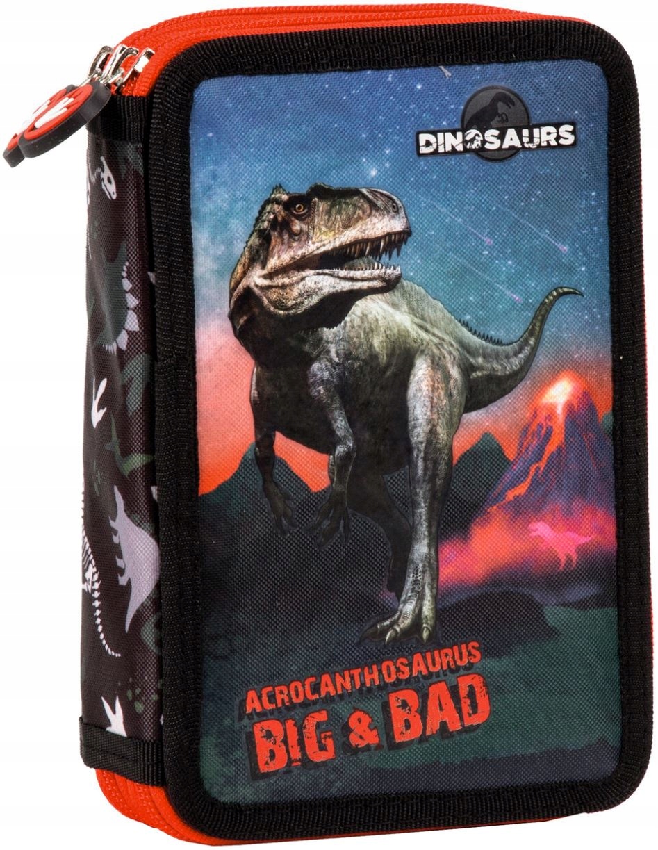 Školský peračník - Dvojité puzdro na ceruzku s zariadením Dinosaur Derform