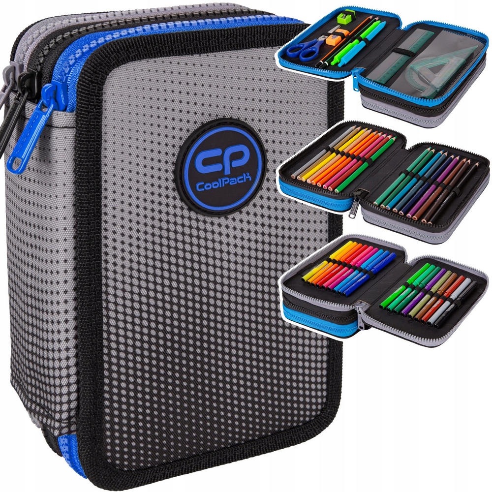Školský peračník - Triple Peruzky puzdro Jumper 3 Coolpack Gradient Grey