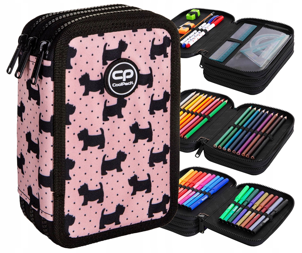 Školský peračník - Puzdro s trojitým ceruzkou s zariadením Coolpack Jumper 3