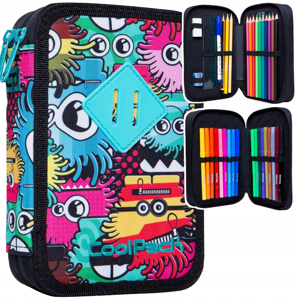 Školský peračník - Coolpack School Cencil Case 2-Commercial Farba tvora