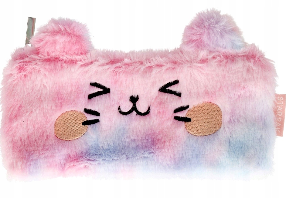 Školský peračník - Školská ceruzka Plys Plush tuba mačiatko s vreckom