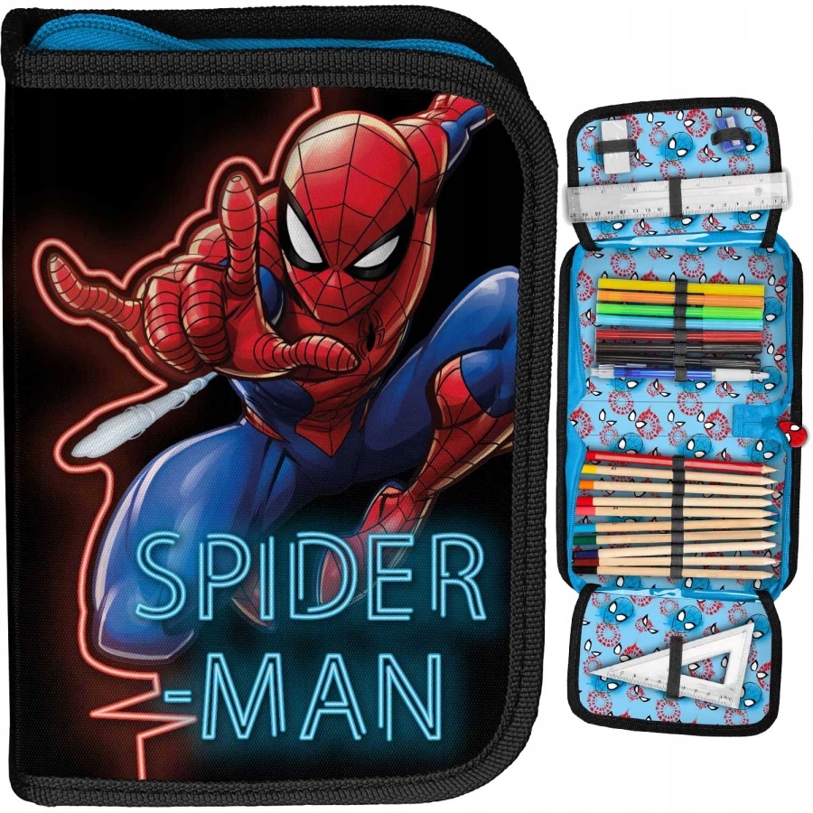 Školský peračník - Prípad školskej ceruzky s dvojprúdovým vybavením Spiderman
