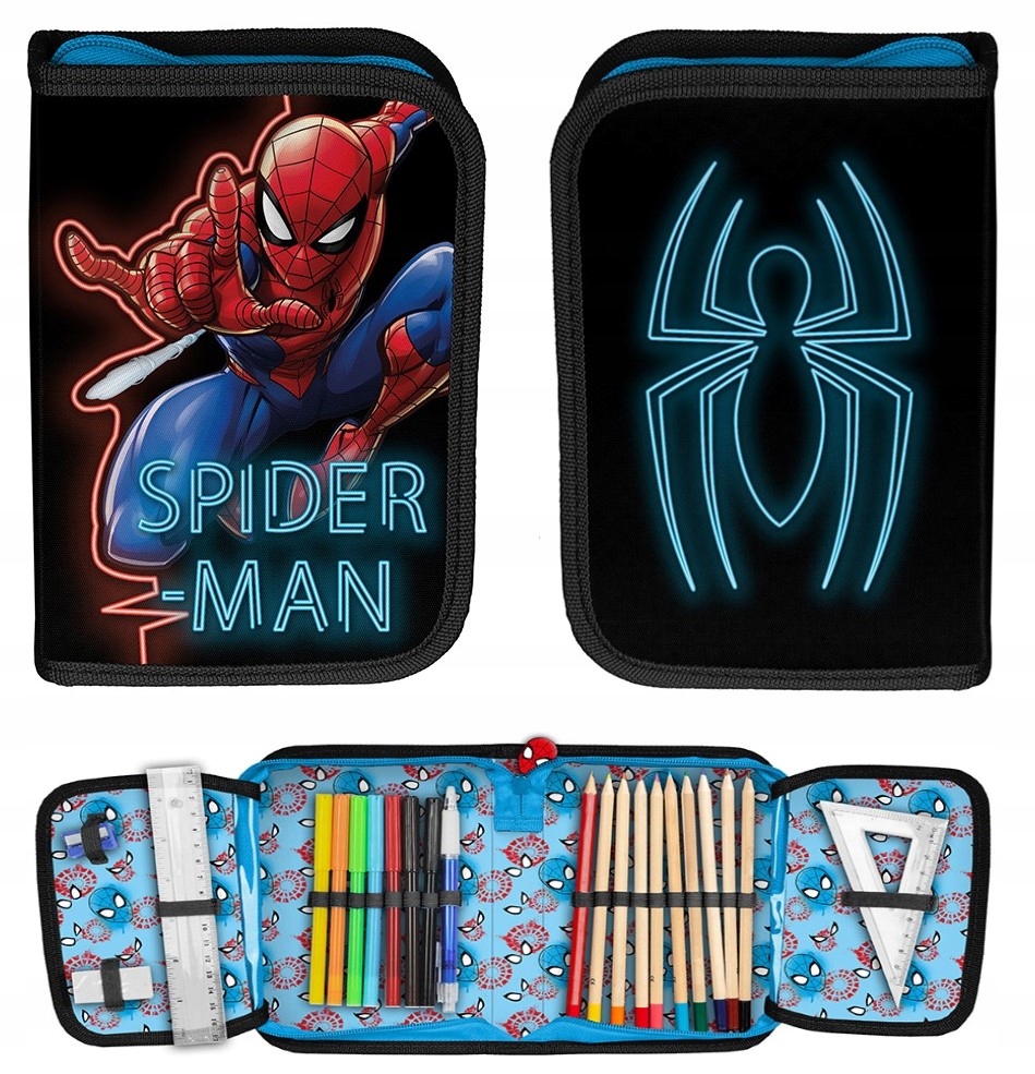 Školský peračník - Prípad školskej ceruzky s vybavením Spiderman Paso