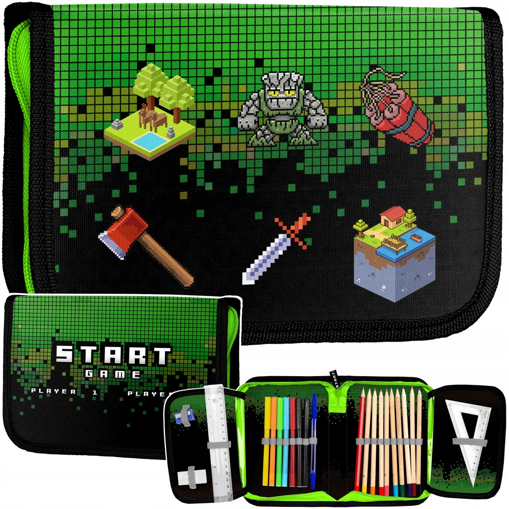 Puzdro na ceruzku so zariadením pre ventilátor chlapca Minecraft