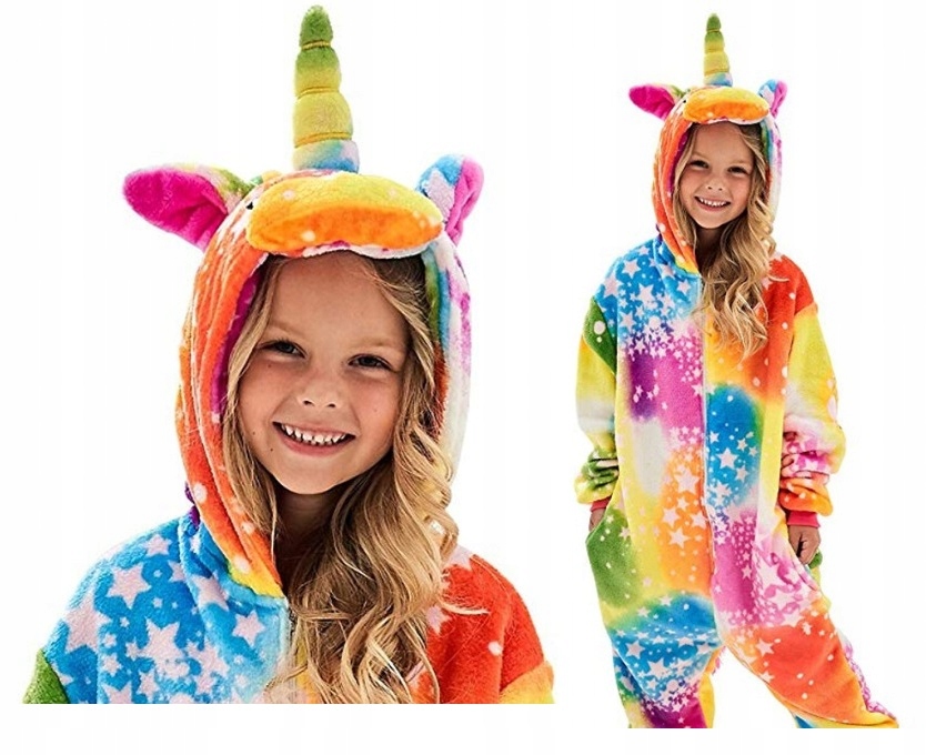Pyžamo, župán - Onesie (kombinézy) veľkosť 140 biela, fialová, modrá, oranžová, ružová, žltá