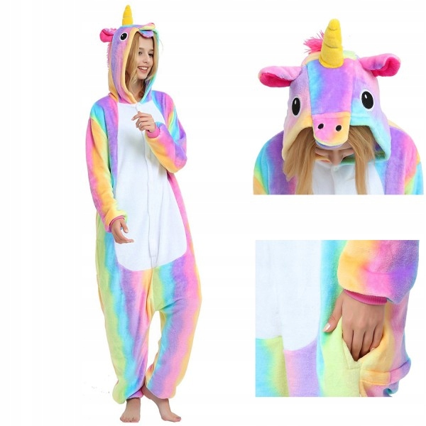 Kostým, maska - Unicorn pyžamy kigurumi cosplay onesie tracksuit xl