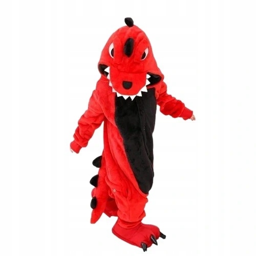 Detská kombinéza - Pyžamy oblek Dragon Dinosaur Tail Red 104