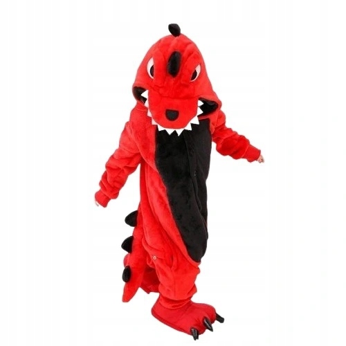 Detská kombinéza - Pyžamy oblek Dragon Dinosaur Tail Red 122