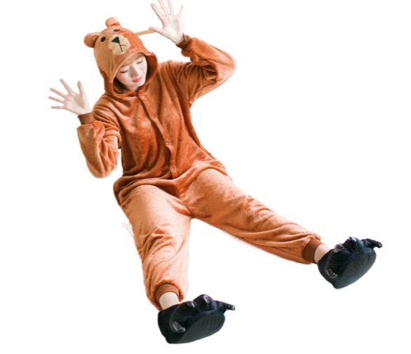 Kostým, maska - Pyžamy onesie zamaskujú medveď kigurumi xl