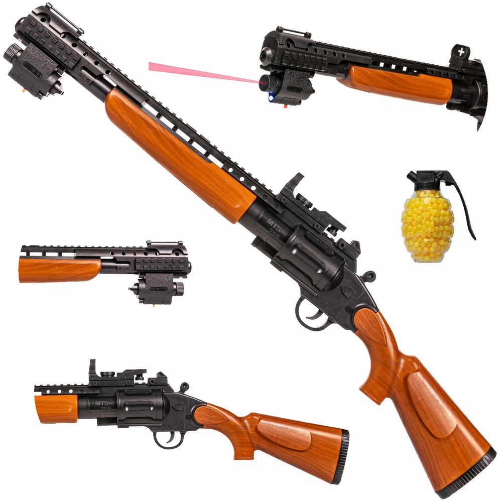 REVOLVER NA PLASTOVÉ GULIČKY PIŠTOĽOVÁ PUŠKA S LASEROVOU IMITÁCIOU ZBRANE