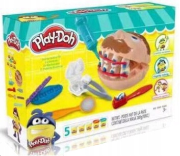 Antistresová hmota - Zahrajte si DOUGH Malý zubný zubný zubný lekár