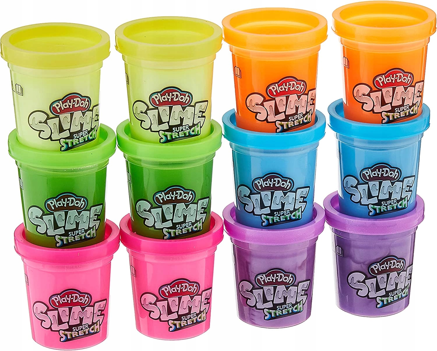 Modelovacia hmota - PLAY-DOH SLIME SUPER STRETCH SADA 12 RUB
