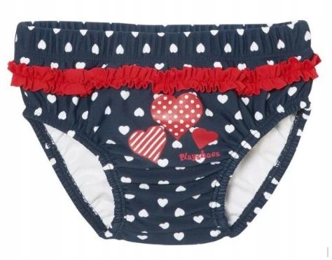 Detské plavky - Playshoes sa pošmykne. 92 biela, červená, námornícka modrá