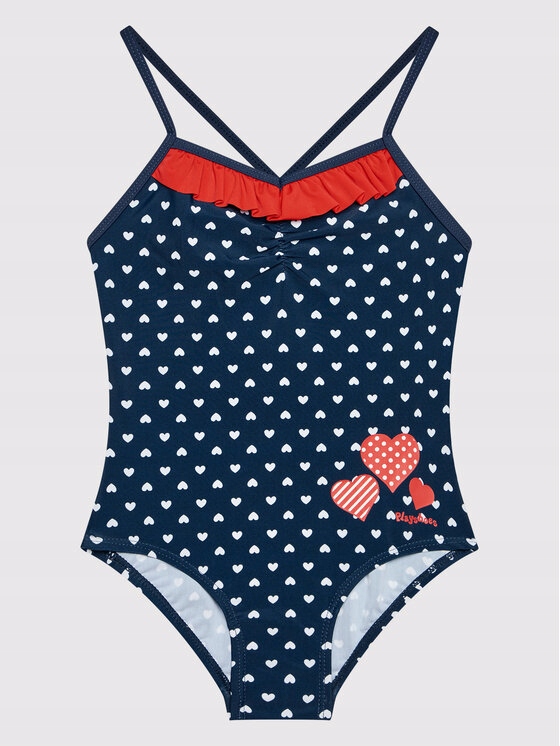 Detské plavky - Playshoes One -kus outfit. 98 biela, červená, námornícka modrá