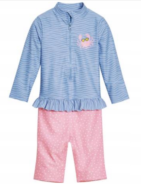 Detské plavky - Playshoes Suit 74 Blue, Pink
